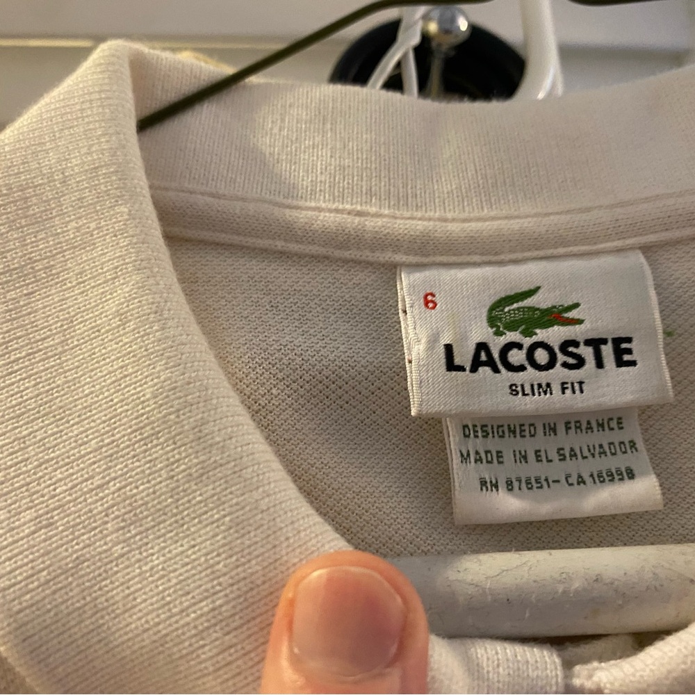 Lacoste Cream Polo Shirt